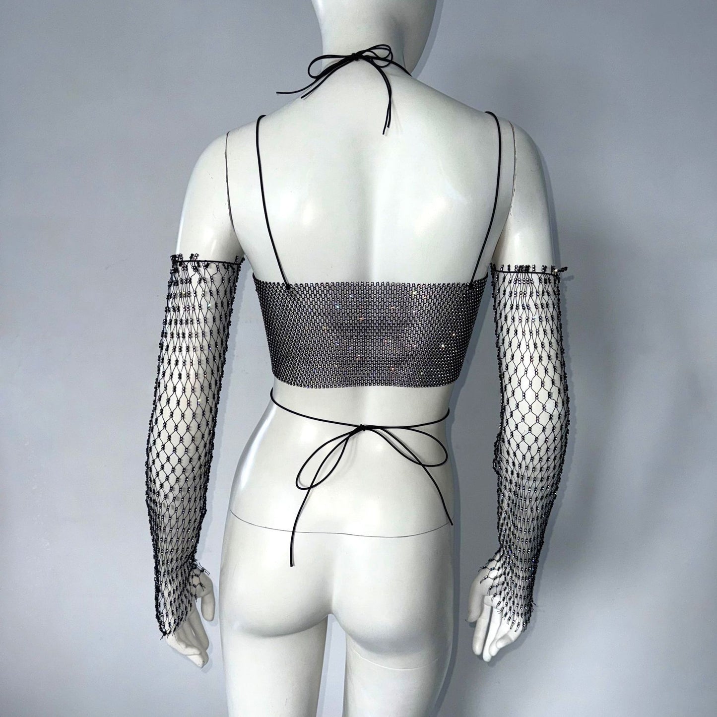 Women's Tops With Narrow Straps Oversleeves Two-piece Set