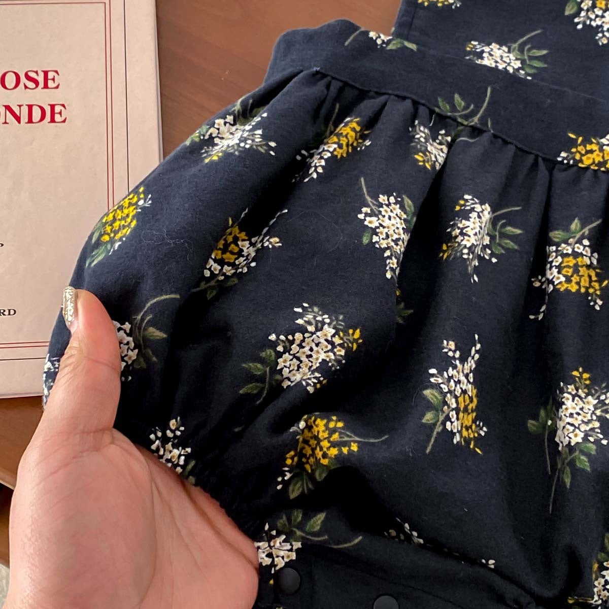 Baby Spring Clothes Small Floral Suspender Jumpsuit For Women