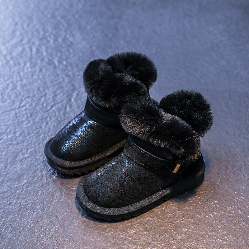 Short boots girl snow boots