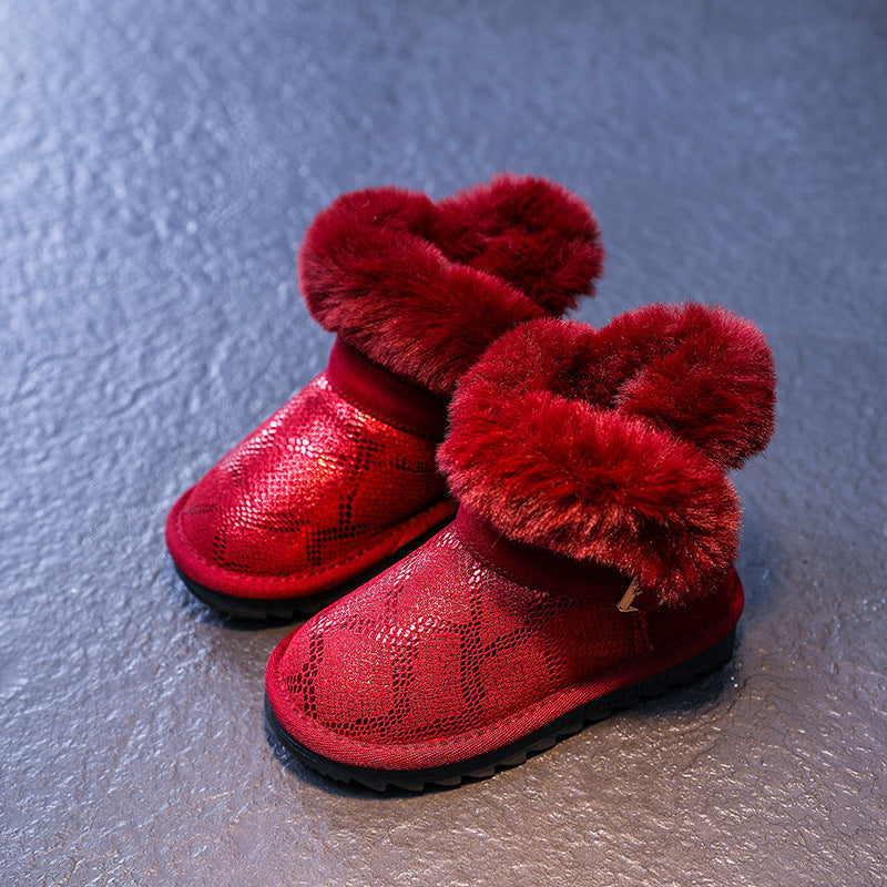 Short boots girl snow boots