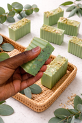 Aisiki Luxury Eucalyptus Handmade Soap |Medium Organic Shea Butter, Oat & Glycerin Moisturizing Bar for Natural Skin Wellness