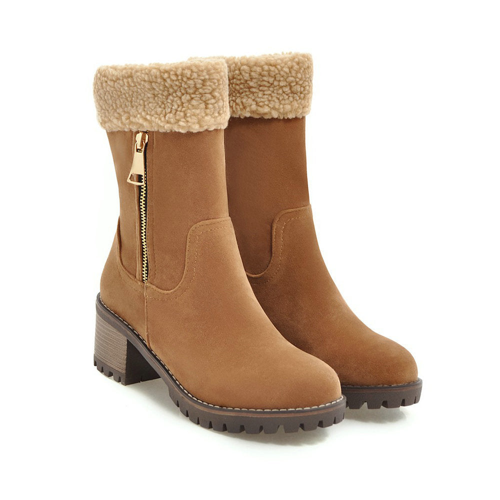 snow boots Rubber Short Plush