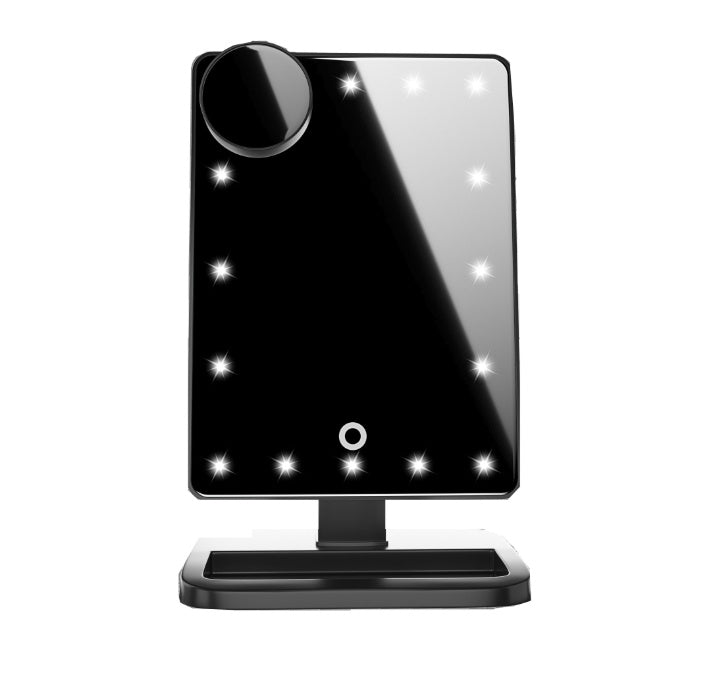 Touch Screen Makeup Mirror With 20 LED Light Bluetooth Music