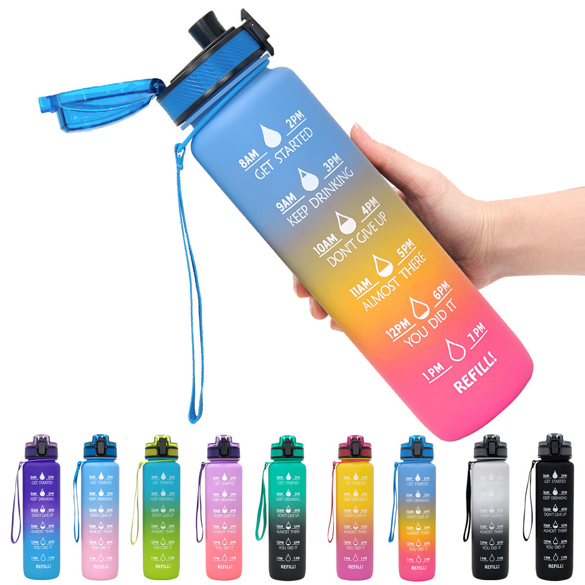 Water Bottle With Time Marker