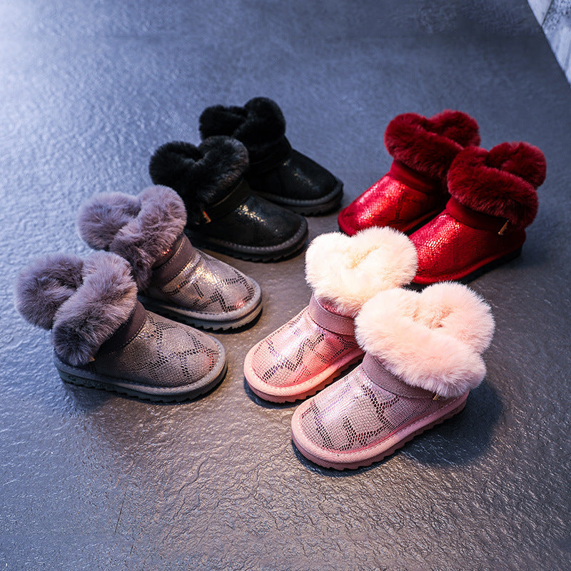 Short boots girl snow boots