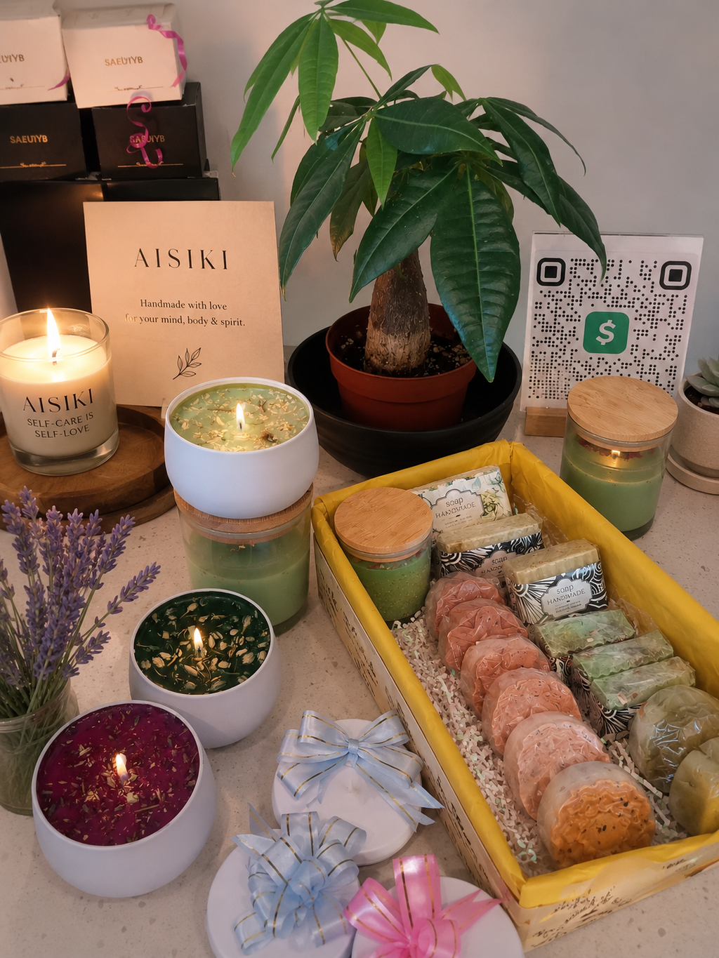 Aisiki Eucalyptus Handmade Candle – Relaxing Aromatherapy (Small)