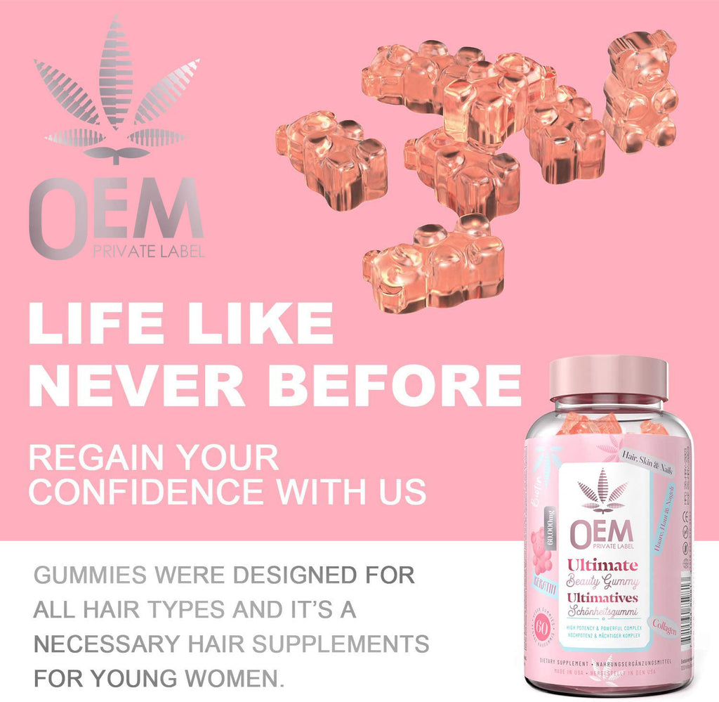 Hair Vitamin Jelly – Biotin, Collagen & Essential Vitamins for Hair Growth & Strength – 60 Gummies