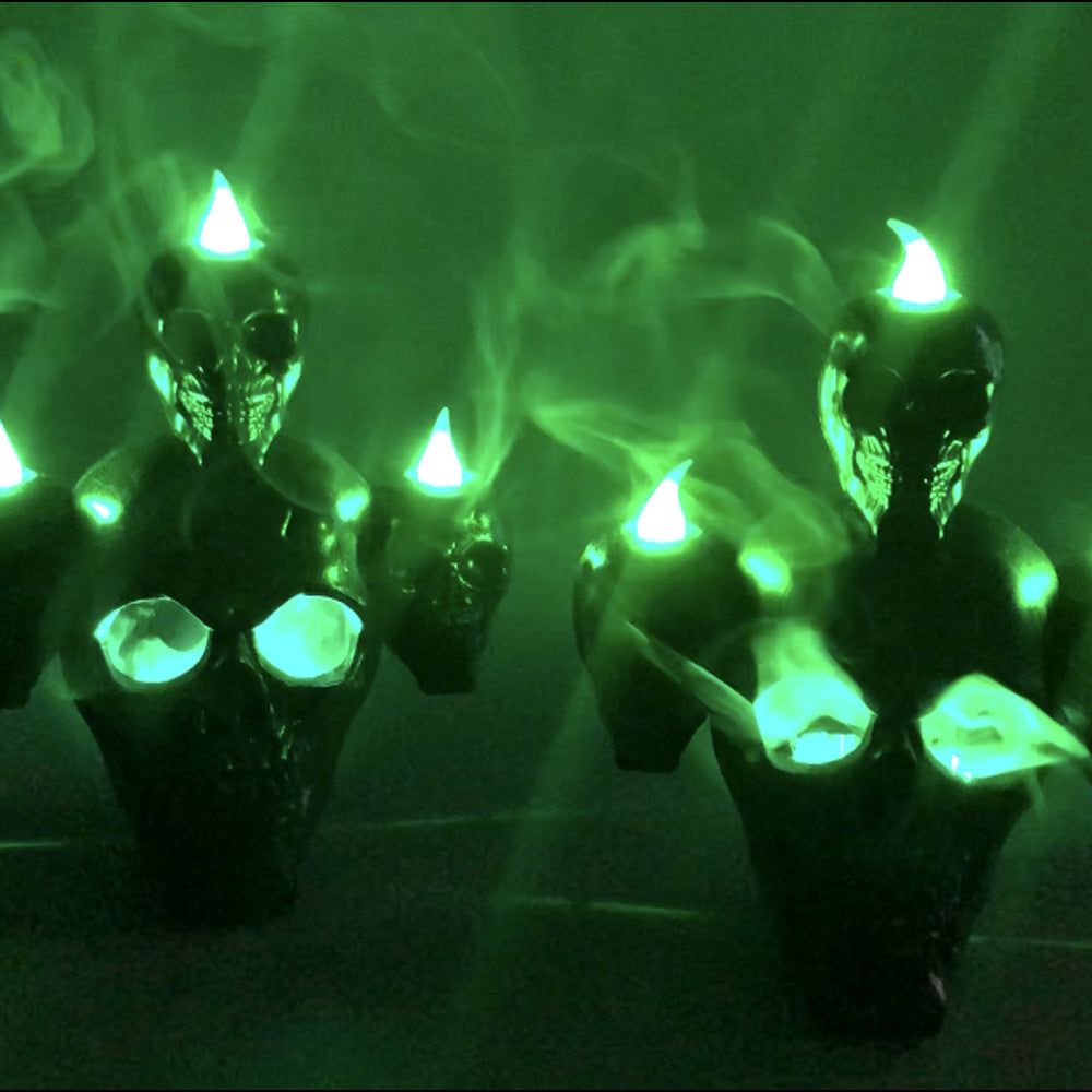 Halloween Decoration Skull Candle Light With Smoke Decoration Skull Candle Light