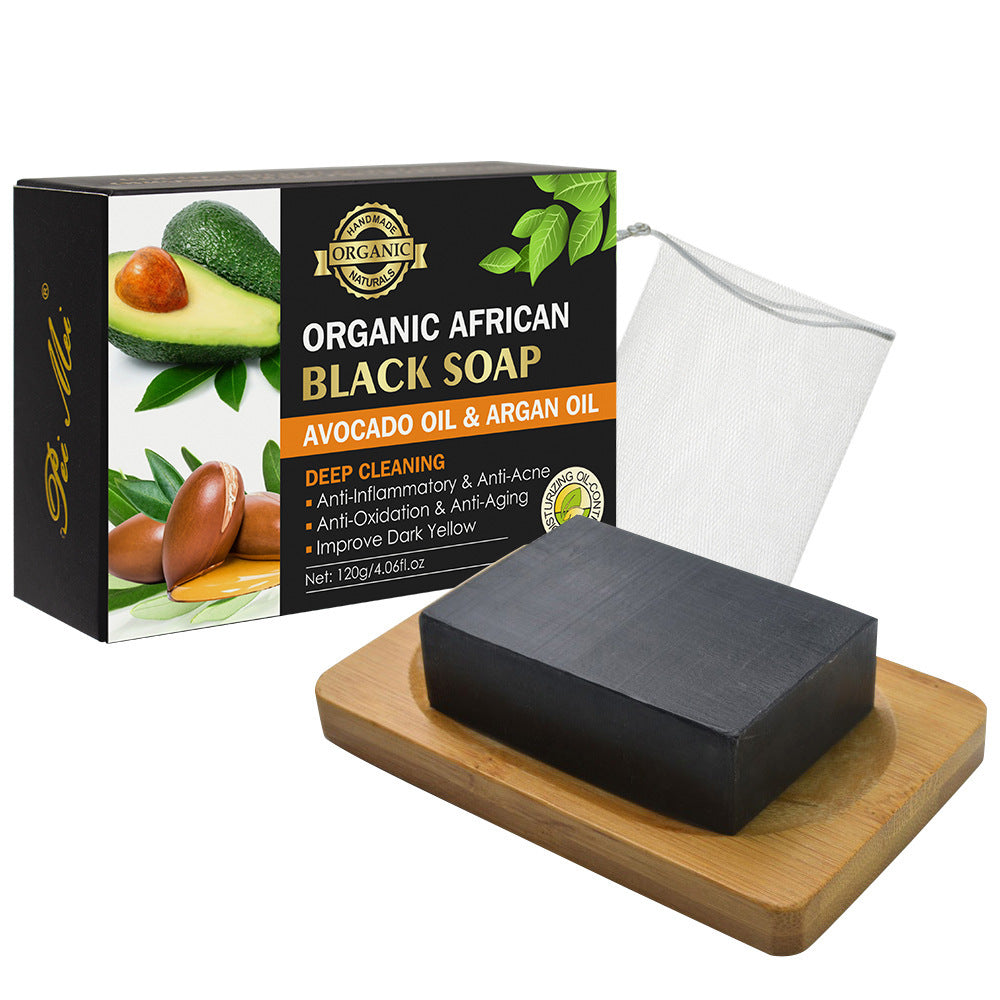 Shea Butter Black Soap with Avocado & Argan Oil – Moisturizing Facial & Body Soap for Oily Skin | 100