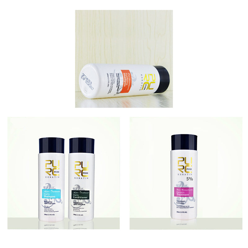 Keratin Hair Treatment & Purifying Shampoo – Straightens, Repairs & Smooths Damaged Hair