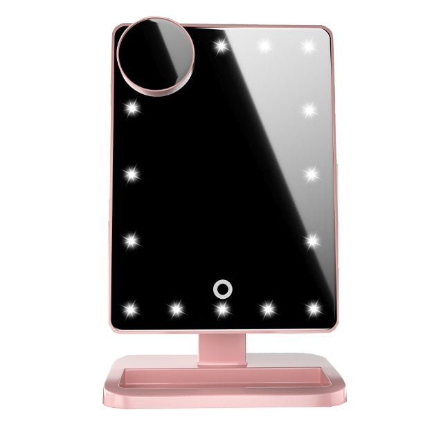 Touch Screen Makeup Mirror With 20 LED Light Bluetooth Music