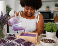 Aisiki Handmade Lavender Soap with Argan Oil – Large Size Hydrating & Gentle Exfoliating Bar (External Use Only)