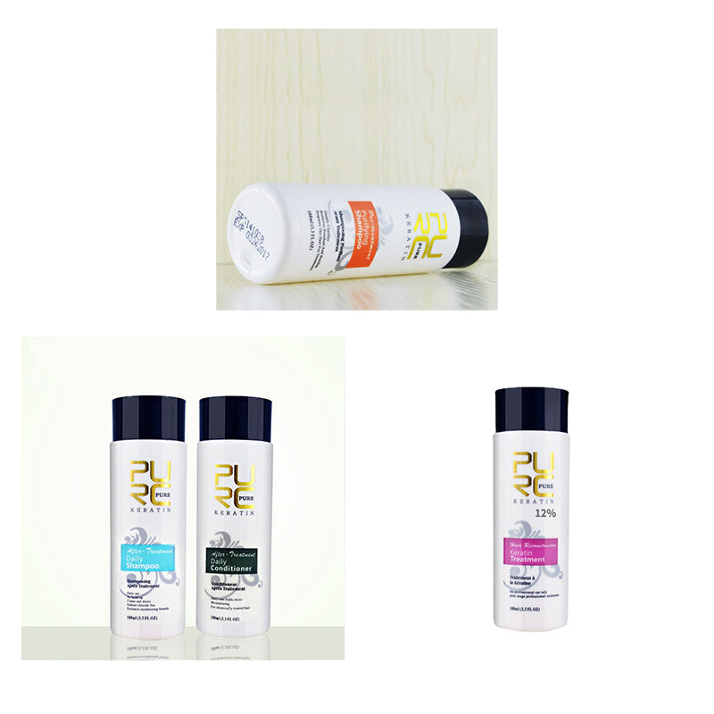 Keratin Hair Treatment & Purifying Shampoo – Straightens, Repairs & Smooths Damaged Hair