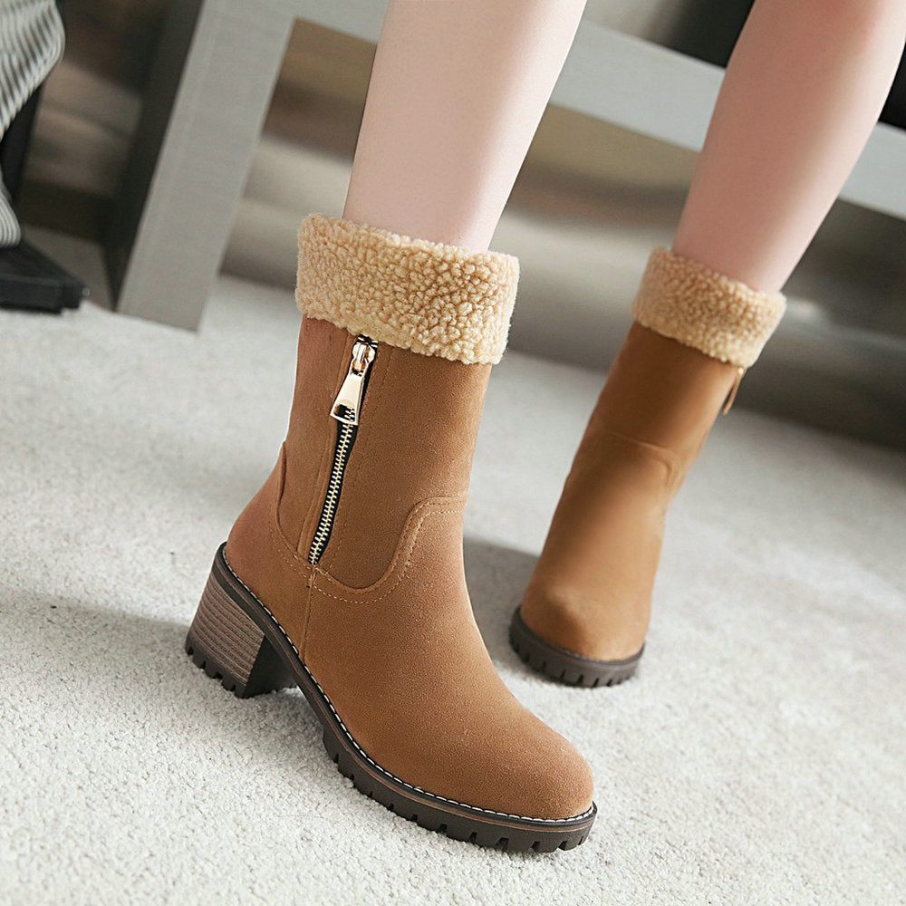 snow boots Rubber Short Plush