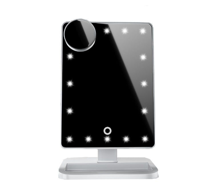 Touch Screen Makeup Mirror With 20 LED Light Bluetooth Music