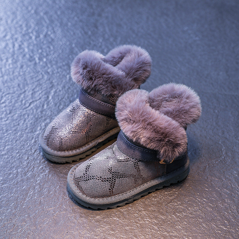 Short boots girl snow boots