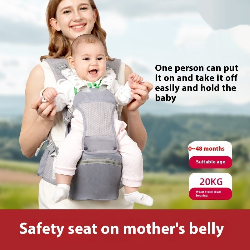 Baby Hip Seat Carrier Babyfor Child with Adjustable Strap Buckle Pocket Soft Inner Huge Storage