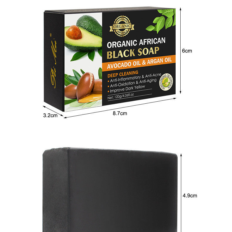 Shea Butter Black Soap with Avocado & Argan Oil – Moisturizing Facial & Body Soap for Oily Skin | 100