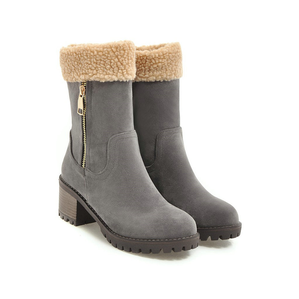 snow boots Rubber Short Plush