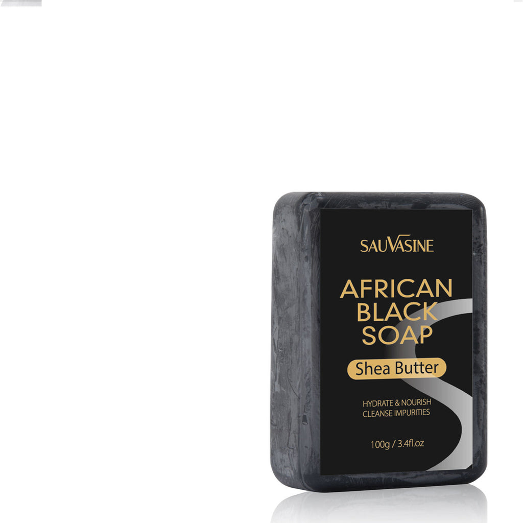 Organic African Black Soap 100g – Deep Cleansing & Moisturizing Body Bar with Shea Butter for All Skin Types