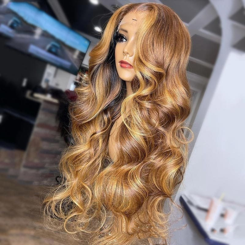 Honey Blonde  Highlight Wig