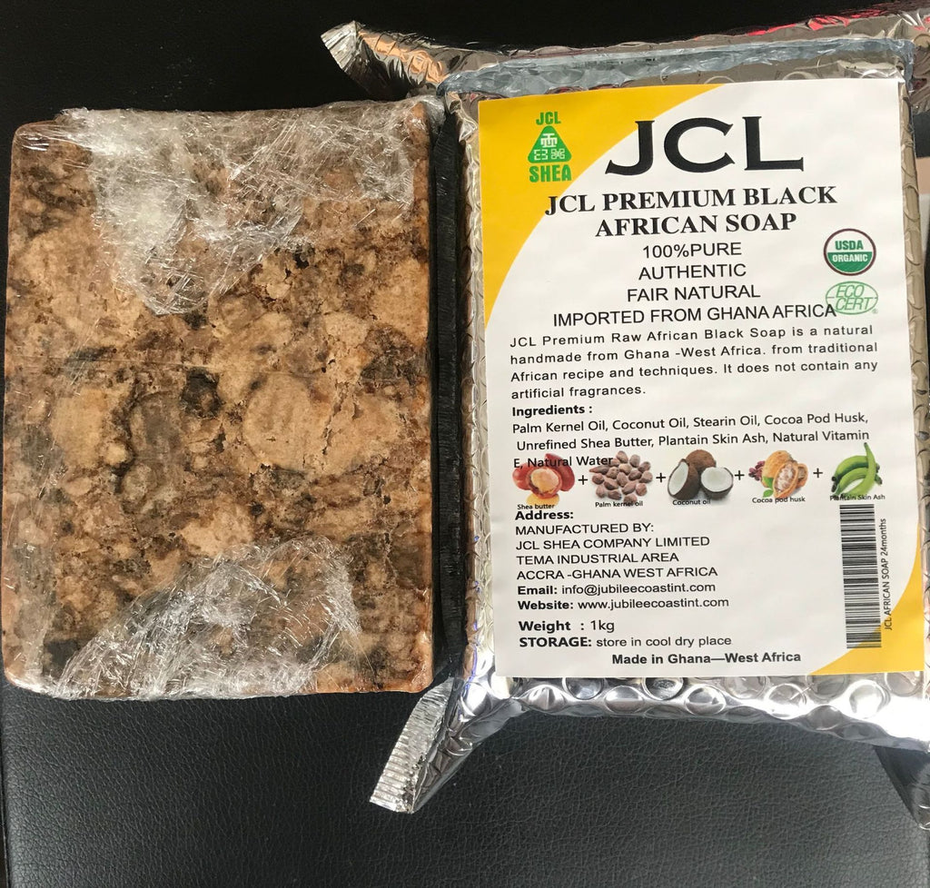Ghana Raw African Black Soap for Glowing Skin – Natural Remedy for Acne & Eczema