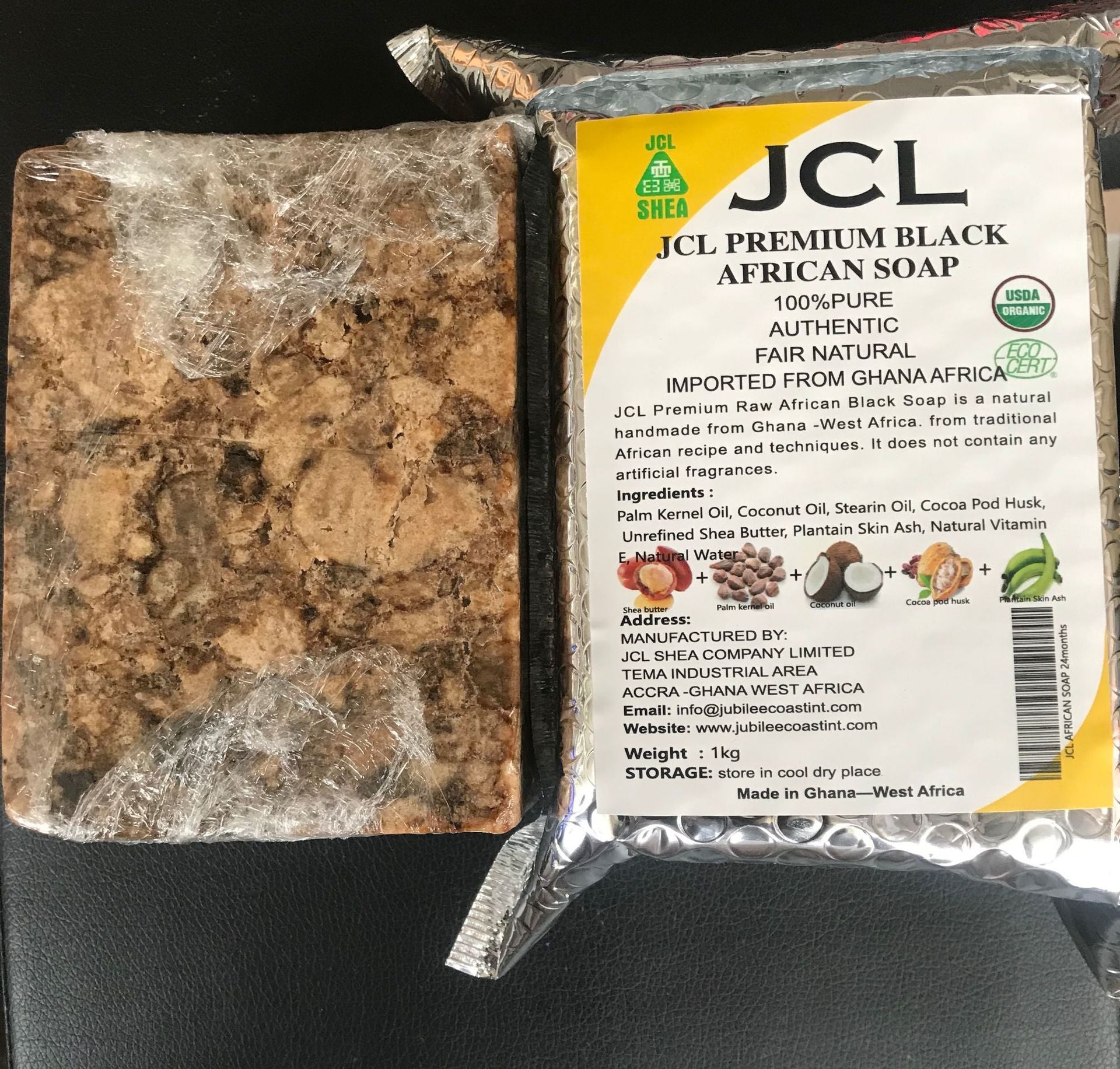 Ghana Raw African Black Soap for Glowing Skin – Natural Remedy for Acne & Eczema