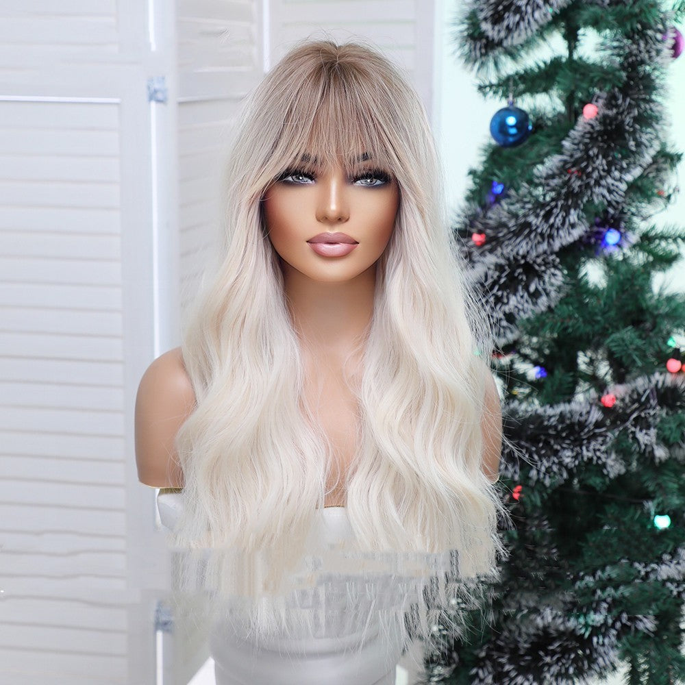 Blonde Brown Long Curly Wig