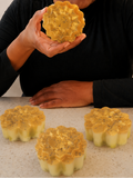 Sandalwood Shea Butter Flower Soap with Oat &amp; Natural Seeds (External Use Only)