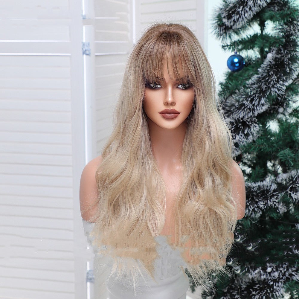 Blonde Brown Long Curly Wig