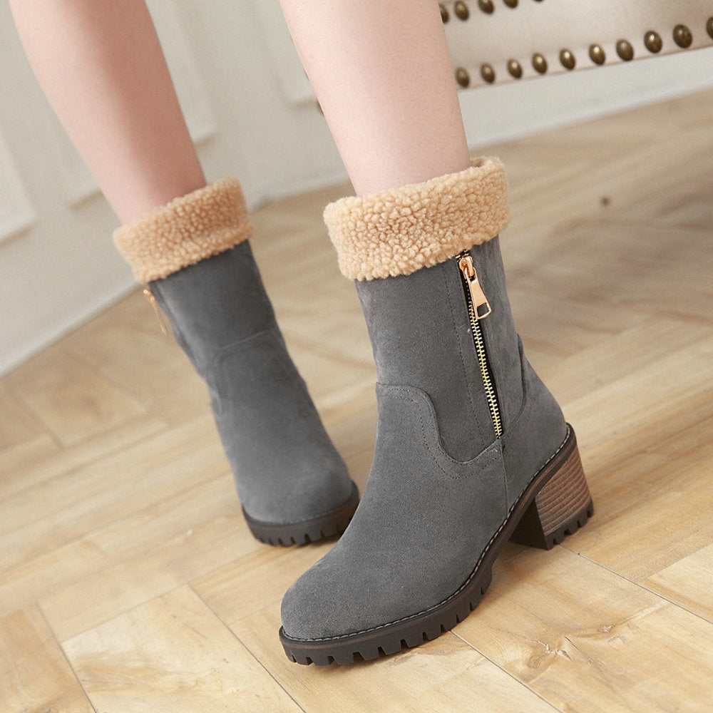 snow boots Rubber Short Plush