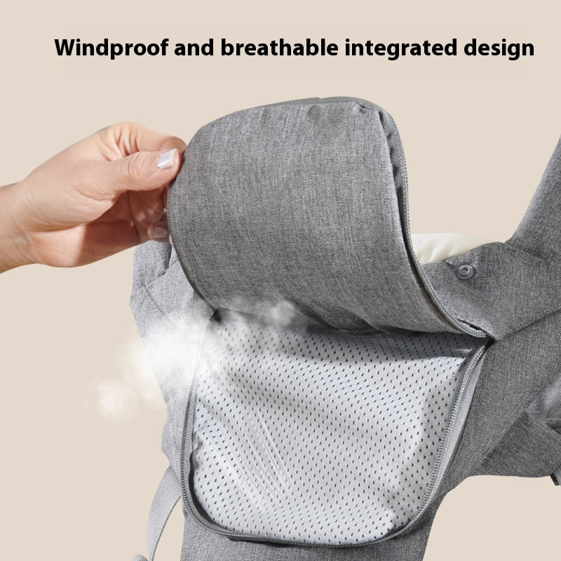Baby Sling Carrier, Baby Carrier Newborn to Toddler, Toddler Carrier with Safety Buckle, One Size Fits All, Grey