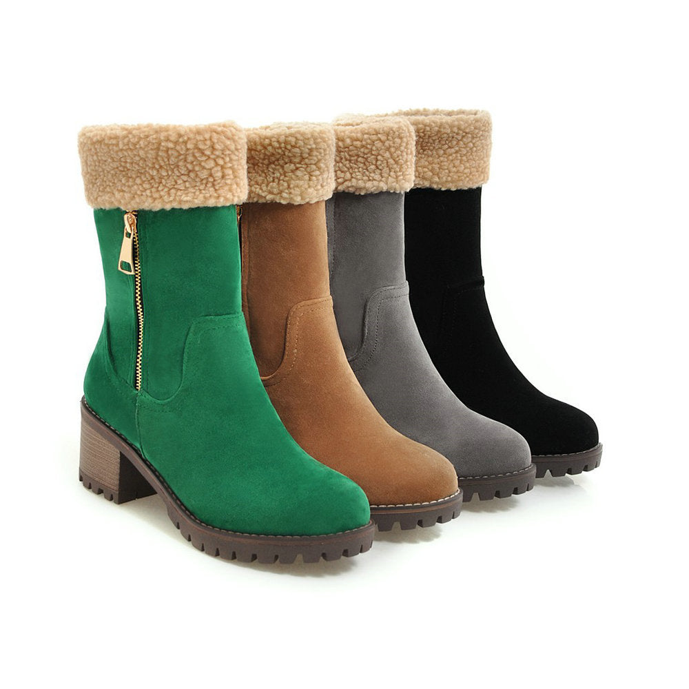 snow boots Rubber Short Plush