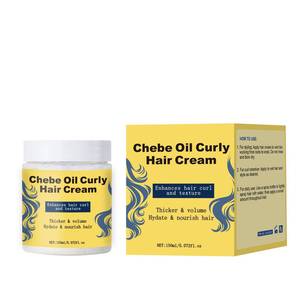 2-in-1 Chebe Oil Cream for Curly Hair Volume & Double Eyelid Enhancement