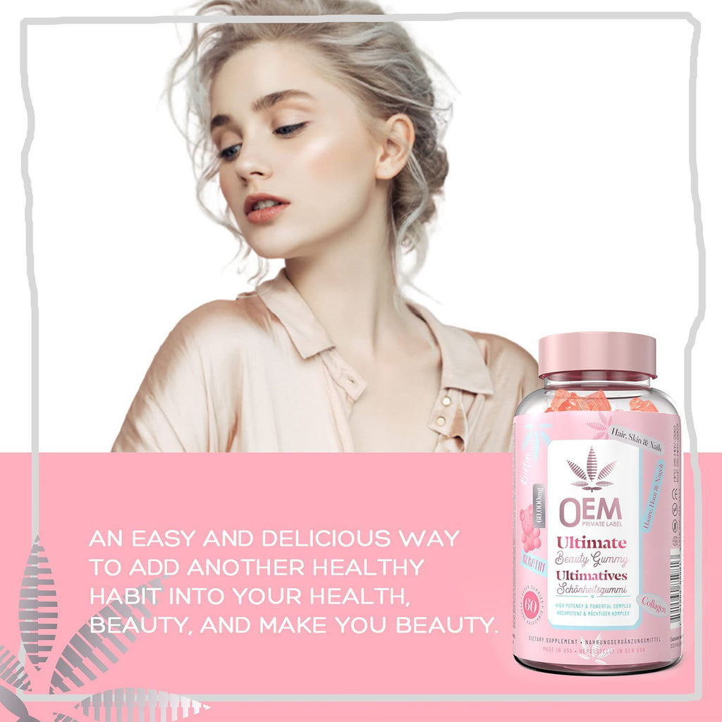 Hair Vitamin Jelly – Biotin, Collagen & Essential Vitamins for Hair Growth & Strength – 60 Gummies