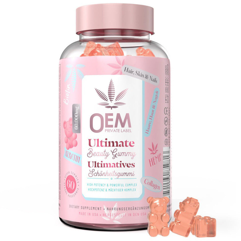 Hair Vitamin Jelly – Biotin, Collagen & Essential Vitamins for Hair Growth & Strength – 60 Gummies