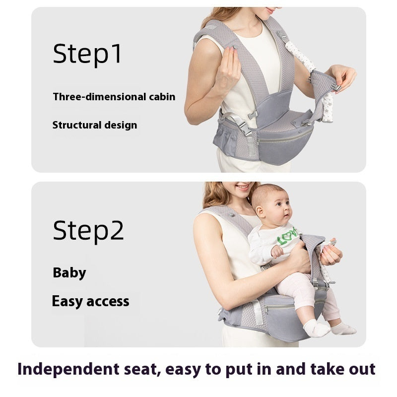 Baby Hip Seat Carrier Babyfor Child with Adjustable Strap Buckle Pocket Soft Inner Huge Storage