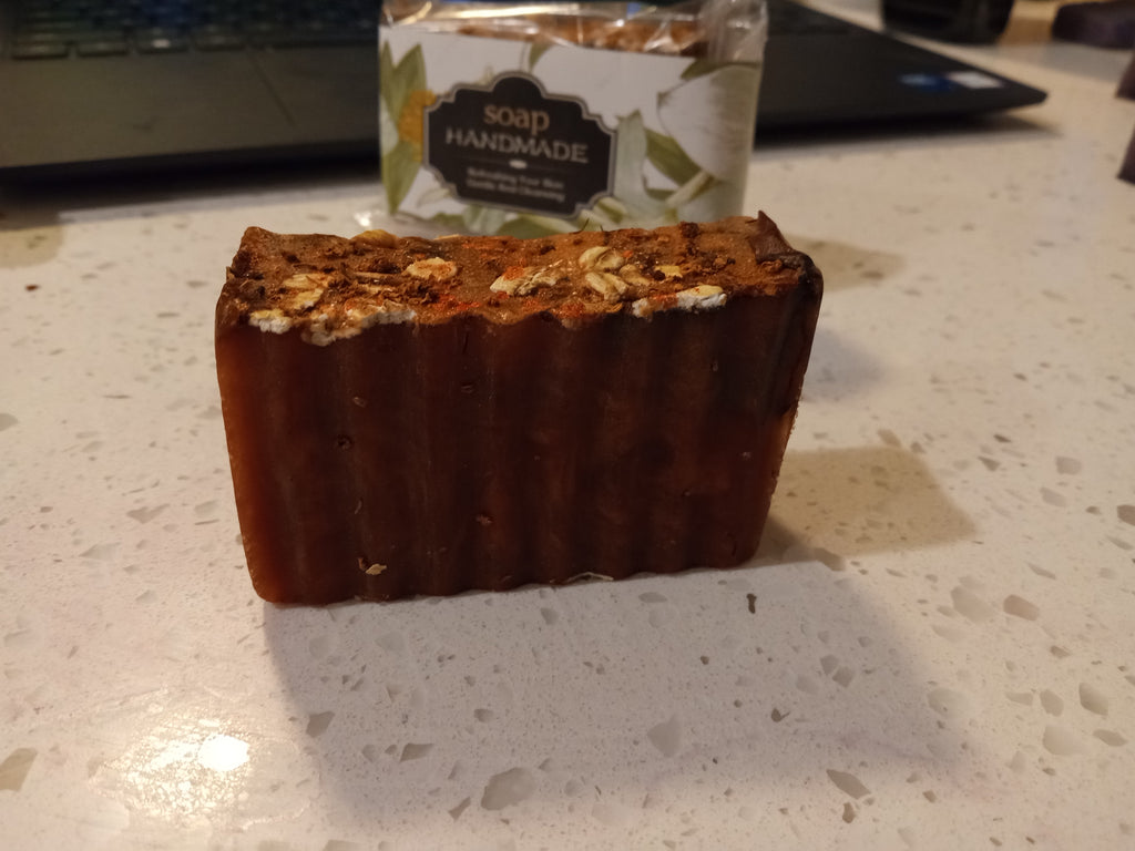 Aisiki Handmade Cinnamon Oat Soap – Natural Exfoliating &  Hydrating Bar with Shea Butter (External Use Only) (Small)