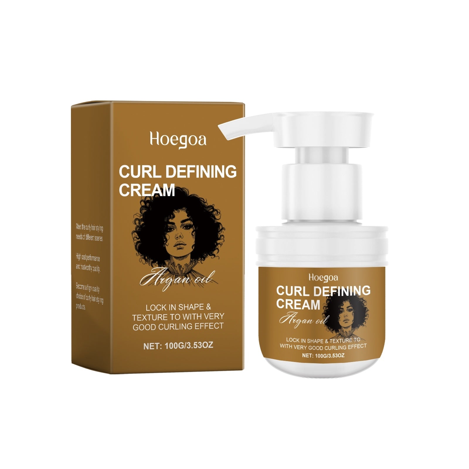 Curly Hair Definition Cream with Coconut Oil & Keratin – Anti-Frizz, Hydrating Curl Cream
