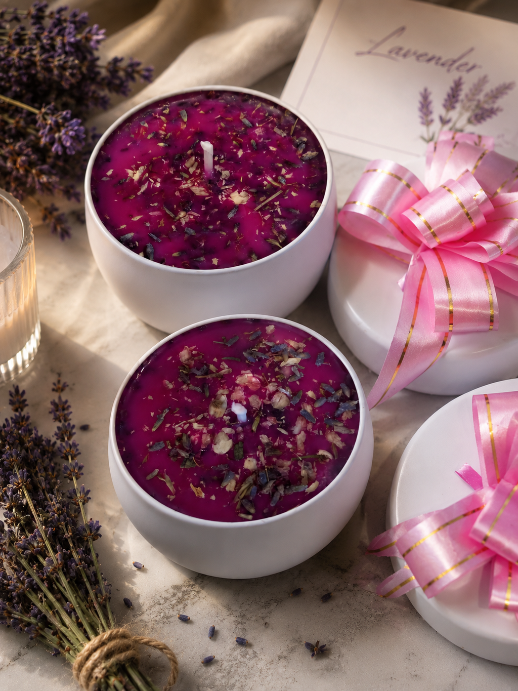 Aisiki Handmade Lavender Candle – Aromatherapy Candle for Relaxation, Sleep & Calm (Small)