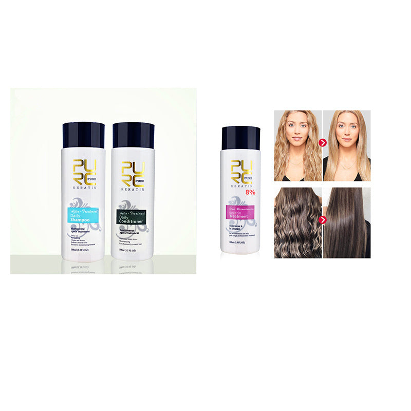 Keratin Hair Treatment & Purifying Shampoo – Straightens, Repairs & Smooths Damaged Hair