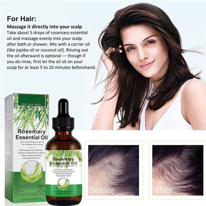 Rosemary Hair Growth Serum – Repair Split Ends, Reduce Frizz & Heat Damage – 60ml for All Hair Types
