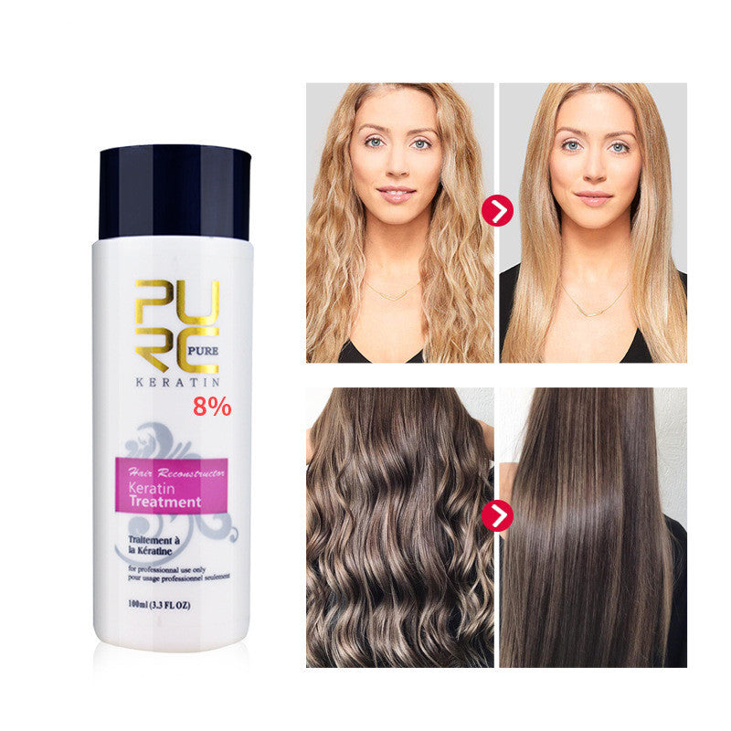 Keratin Hair Treatment & Purifying Shampoo – Straightens, Repairs & Smooths Damaged Hair