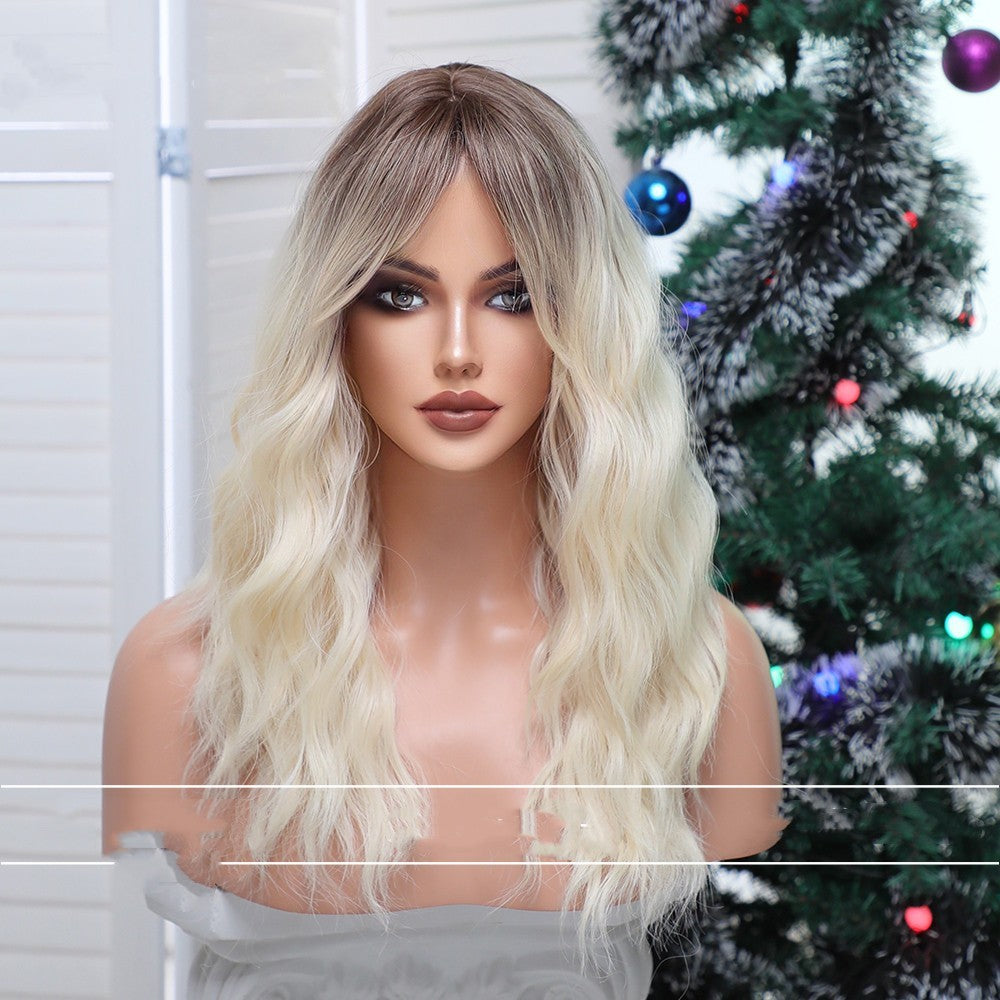 Blonde Brown Long Curly Wig